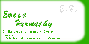 emese harmathy business card